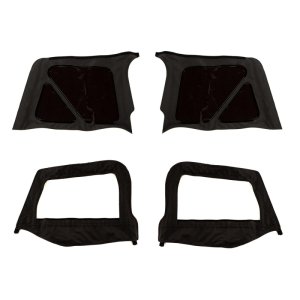 Jeep Wrangler Soft Top - Rugged Ridge - Montana S-Top with Tinted Windows and Door Skins - Black Diamond - `97-`06
